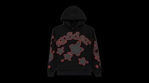 Sp5der Beluga Outline Hoodie Black