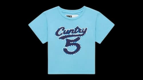 Sp5der Cuntry 5 Baby Tee Sky Blue