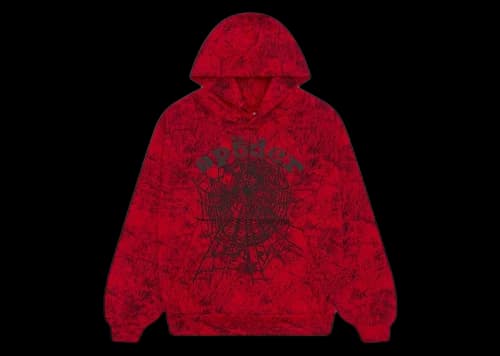 Sp5der OG Tree Camo Hoodie Red