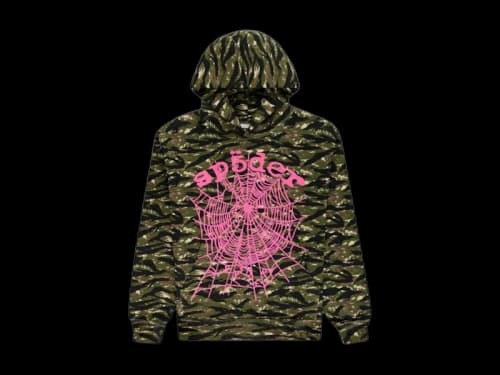 Sp5der OG Web V2 Tiger Camo Hoodie Tiger Camo