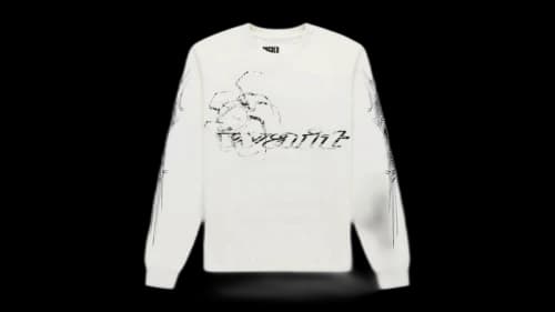 Sp5der Wait L/S Tee White