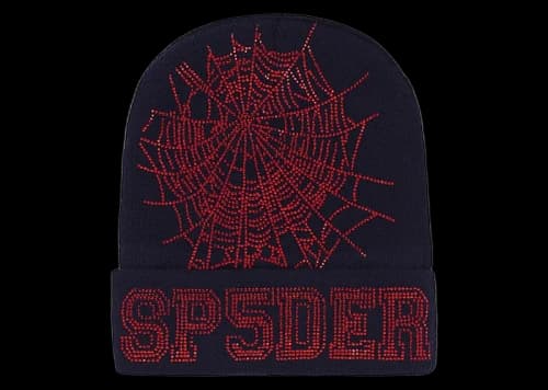 Sp5der Web Beanie Navy/Red