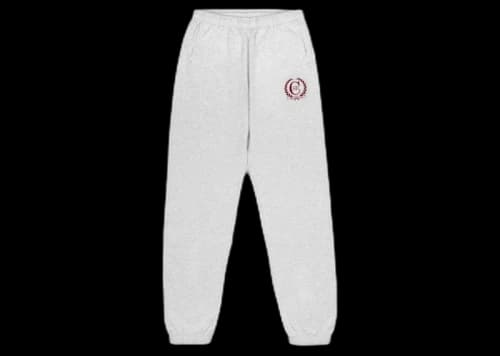 Sporty & Rich C Crest Sweatpant Gray/Merlot