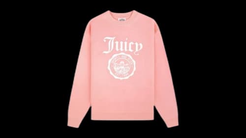 Sporty & Rich Juicy Emblem Crewneck Rose