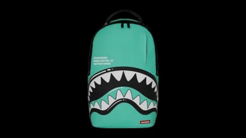 Sprayground Shark Central Bubble Shark Backpack Teal