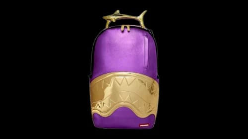 Sprayground Sharks Of The Gold Ocean Backpack Purple