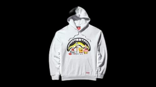 Sprayground Spongebob Crew Shark Hoodie Grey
