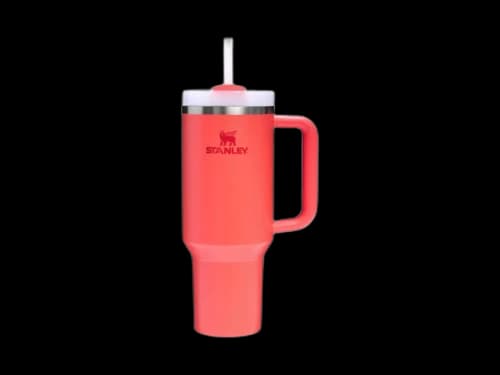 Stanley Flowstate Quencher 40oz Tumbler Hot Coral