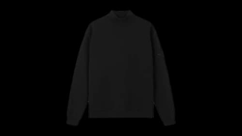 Stone Island 2200011 Cotton Crepe Ghost Sweater Black