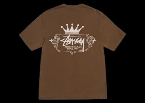 Stussy Built To Last Pigment Dyed Tee Brown