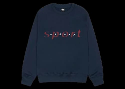 Stussy Dot Sport Crew Navy