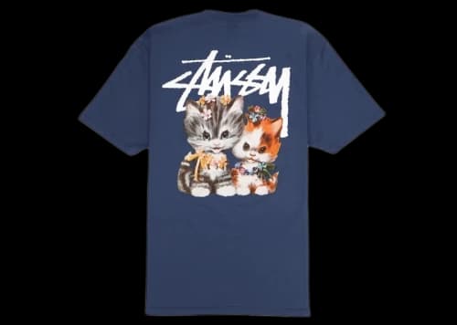 Stussy Kittens Tee Midnight Blue
