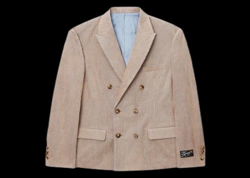 Stussy Mix Wale Corduroy Double-Breasted Blazer Sand