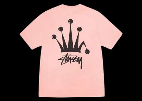 Stussy Regal Crown Pigment Dyed T-shirt Coral