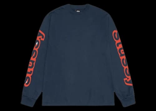 Stussy Sideways L/S Tee Navy