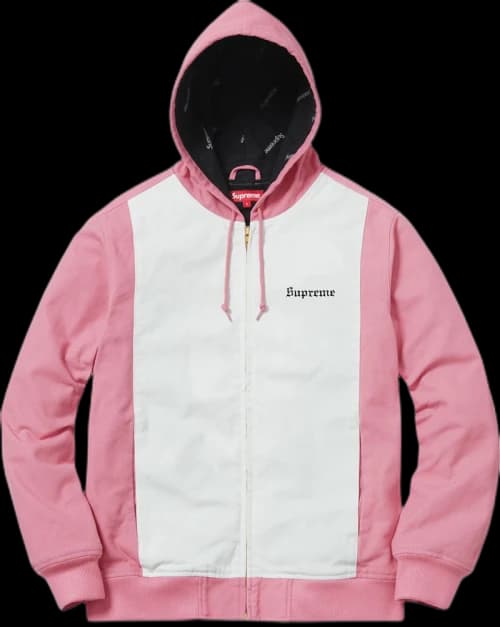 Supreme 2 Tone Hooded Work Jacket Pink
