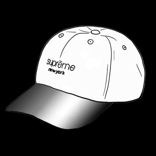 Supreme Acrylic Visor 6-Panel White