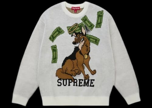 Supreme All Dogs Go To Heaven Sweater White