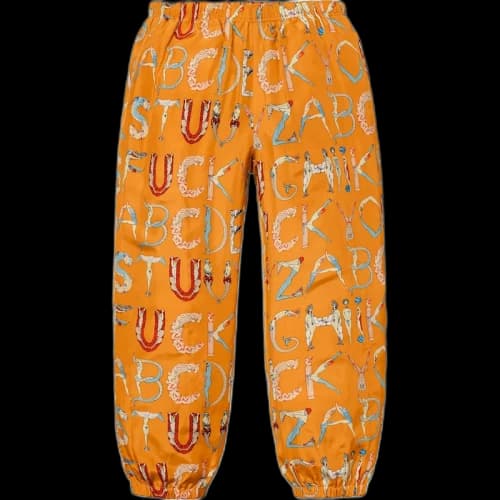 Supreme Alphabet Silk Pant Orange