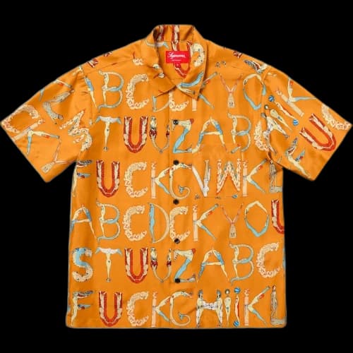 Supreme Alphabet Silk Shirt Orange