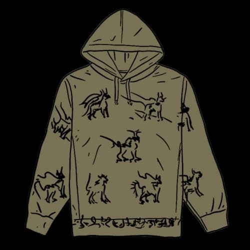 Supreme Animals Hooded Sweatshirt Light Olive