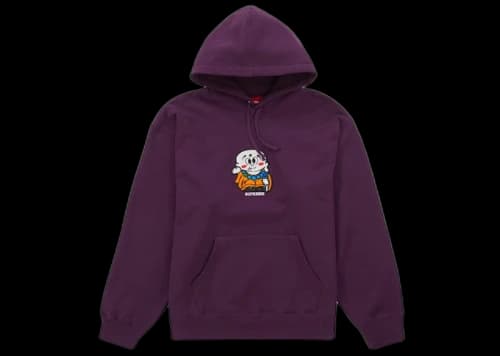 Supreme AOI Buddha Hooded Sweatshirt Eggplant