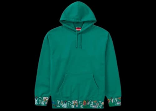 Supreme AOI Icons Hooded Sweatshirt Dark Aqua