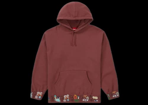 Supreme AOI Icons Hooded Sweatshirt Plum