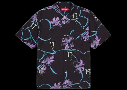 Supreme AOI Lilies S/S Shirt Black