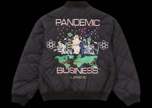 Supreme AOI Quilted Work Jacket Black