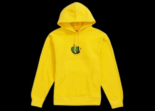 Supreme Apple Hooded Sweatshirt Yellow