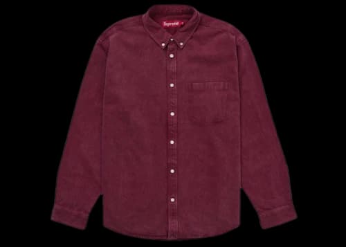 Supreme Applique Denim Shirt Red