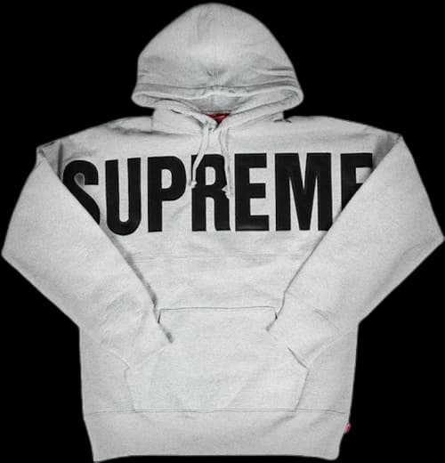 Supreme Banner Pullover Heather Grey