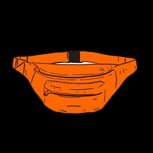 Supreme Barbour Waxed Cotton Waist Bag Orange