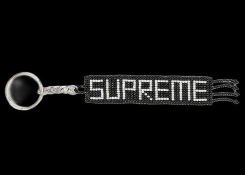 Supreme Beaded Keychain Black