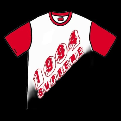 Supreme Bevel Text Ringer Tee White