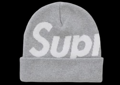Supreme Big Logo Beanie (FW24) Ash Grey