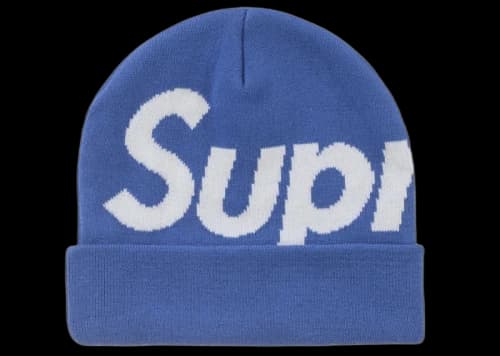 Supreme Big Logo Beanie (FW24) Blue