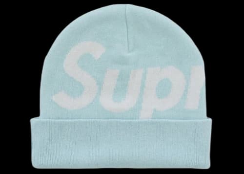 Supreme Big Logo Beanie (FW25) Light Blue