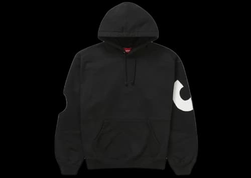 Supreme Big Logo Jacquard Hooded Sweatshirt Black
