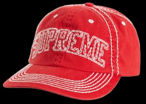 Supreme Big Stitch 6-Panel Red