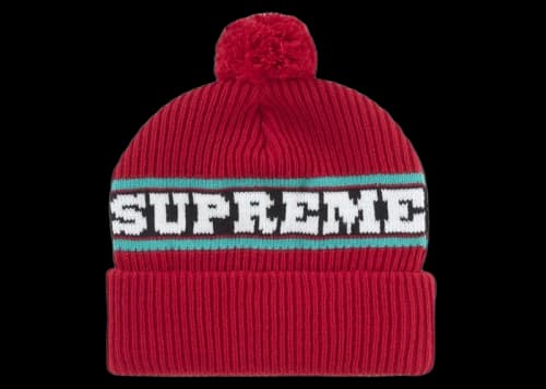 Supreme Big Stripe Beanie (FW24) Red