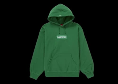 Supreme Box Logo Hooded Sweatshirt (FW24) Green