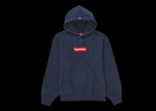 Supreme Box Logo Hooded Sweatshirt (FW24) Navy