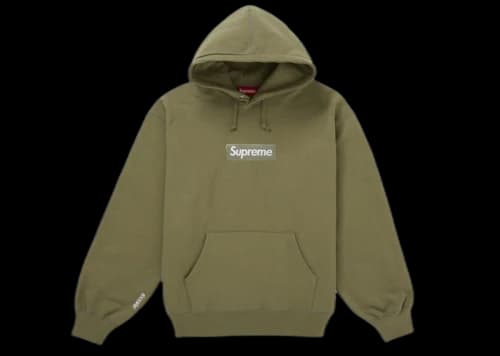 Supreme Box Logo Hooded Sweatshirt (FW25) Light Olive