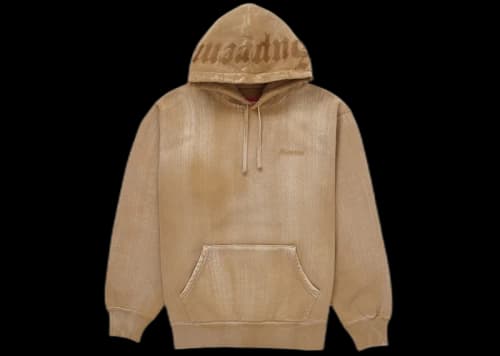 Supreme Brush Stroke Hooded Sweatshirt Dark Tan