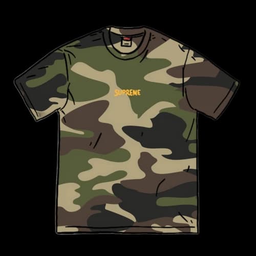Supreme Bullion Logo S/S Top Woodland Camo