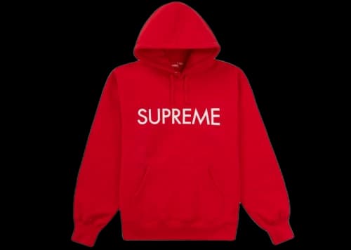 Supreme Capital Hooded Sweatshirt Red