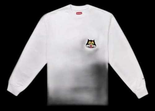 Supreme Cat L/S Pocket Tee White