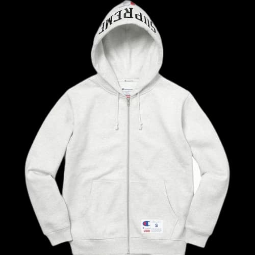 Supreme Champion Arc Logo Zip Up Sweat Ash Grey